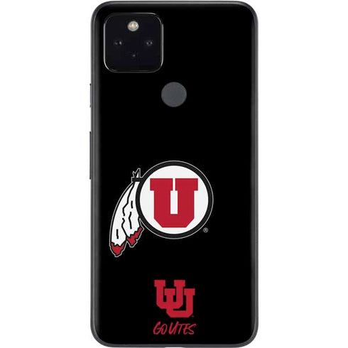 Utah Circle and Feather on Black Google Pixel 5a Skin